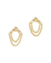 Zoë Chicco 14k Yellow Gold Paris Diamond Princess & Baguette Chain Drop Earrings In Yellow