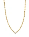 ZOË CHICCO 14K YELLOW GOLD PRONG DIAMONDS DIAMOND SOLITAIRE MARINER LINK CHAIN NECKLACE, 14-16
