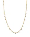 Zoë Chicco 14k Yellow Gold Prong Diamonds Linked Bar Collar Necklace, 15-17 In Yellow