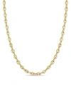 ZOË CHICCO 14K YELLOW GOLD PUFFED MARINER CHAIN NECKLACE