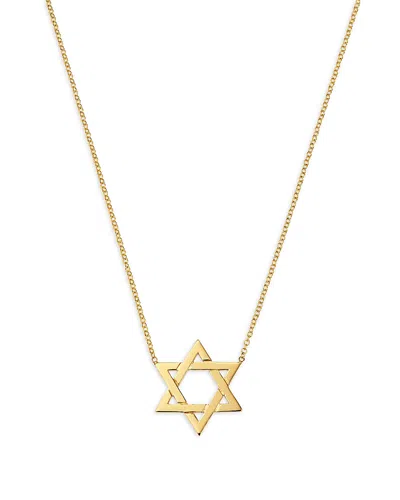 Zoë Chicco 14k Yellow Gold Spiritual Star Of David Pendant Necklace, 14-16