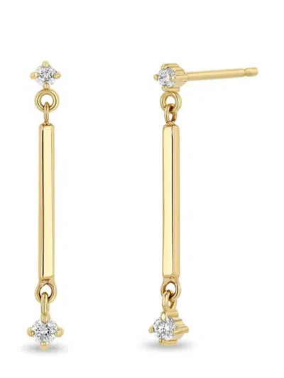 Zoë Chicco 14kt Yellow Gold Diamond Drop Earrings