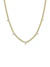 Zoë Chicco 14kt Yellow Gold Small Baguette-diamond Necklace In Gold