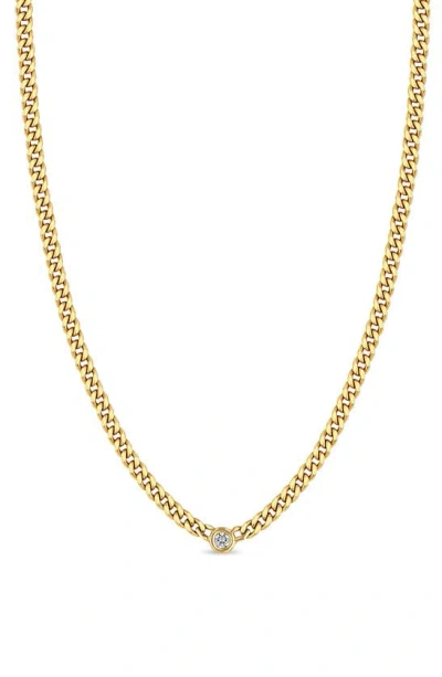 Zoë Chicco Diamond Pendant Necklace In Yellow Gold