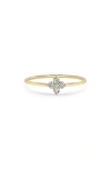 Zoë Chicco 14k Yellow Gold Prong Diamonds Diamond Flower Ring In Yellow Gold
