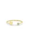 Zoë Chicco Women's Itty Bitty Symbols 14k Yellow Gold & Diamond Open Ring In Yellow Gold