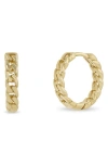 ZOË CHICCO ZOË CHICCO SMALL CURB CHAIN HOOP EARRINGS