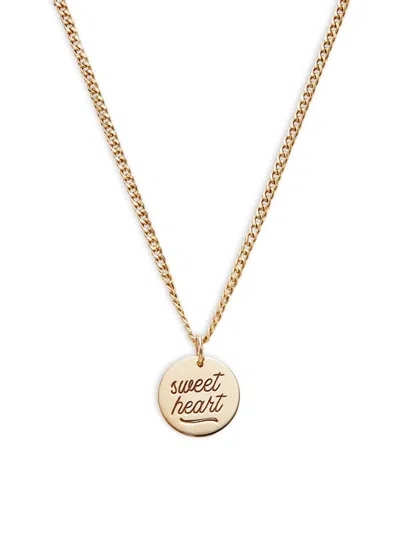 Zoë Chicco Women's Amore 14k Yellow Gold Sweeheart Pendant Necklace