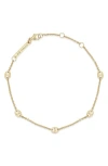 Zoë Chicco 14k Gold 5-station Puffed Mariner Link Bracelet In 14k Yellow Gold