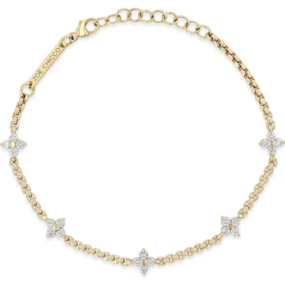 Zoë Chicco 14k Gold Diamond Station Bracelet