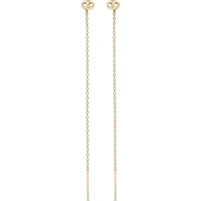 Zoë Chicco 14k Gold Puffer Mariner Link Drop Earrings In 14k Yellow Gold