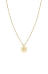 Zoë Chicco 14k Gold Small Disc Pendant Necklace In 14k Yellow Gold