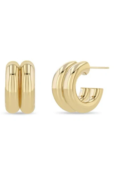 Zoë Chicco 14k Gold Small Double Hoop Earrings