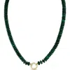 Zoë Chicco Beaded Malachite Pendant Necklace In 14k Yellow Gold