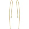Zoë Chicco 14k Yellow Gold And Bezel Set Diamond Wire Earrings In 14k Yellow Gold