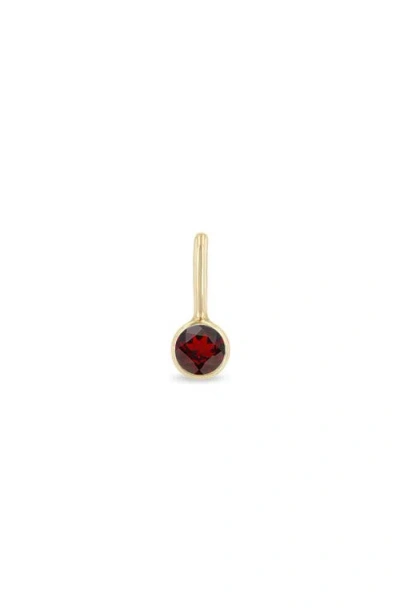 Zoë Chicco Bezel Set Garnet Charm