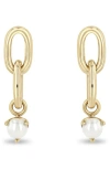 Zoë Chicco Cultured Pearl Drop Earrings In 14k Yellow Gold