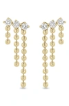 Zoë Chicco 14k Yellow Gold Prong Diamonds Diamond Waterfall Drop Earrings In 14k Yellow Gold