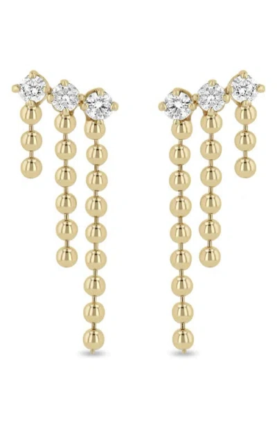 ZOË CHICCO ZOË CHICCO DIAMOND BEADED WATERFALL DROP EARRINGS