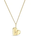 Zoë Chicco Diamond Heart Locket Necklace In 14k Yellow Gold