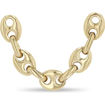 Zoë Chicco Double Piercing Mariner Chain Earring In 14k Yellow Gold