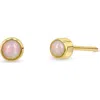 Zoë Chicco 14k Yellow Gold And Opal Bezel Stud Earrings