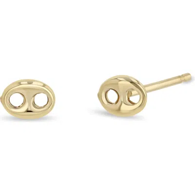 Zoë Chicco 14k Yellow Gold Heavy Metal Mariner Link Stud Earrings