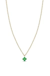 Zoë Chicco Quad Emerald Pendant Necklace In 14k Yellow Gold