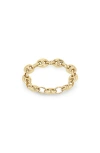 Zoë Chicco 14k Yellow Gold Heavy Metal Mariner Link Chain Ring In 14k Yellow Gold