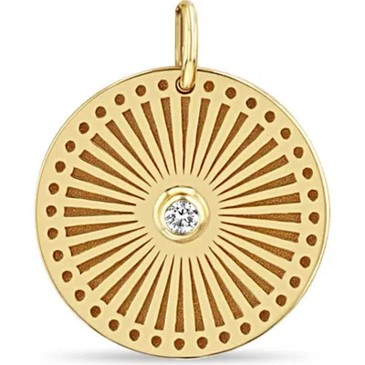 Zoë Chicco Small Sunbeam Diamond Medallion Charm
