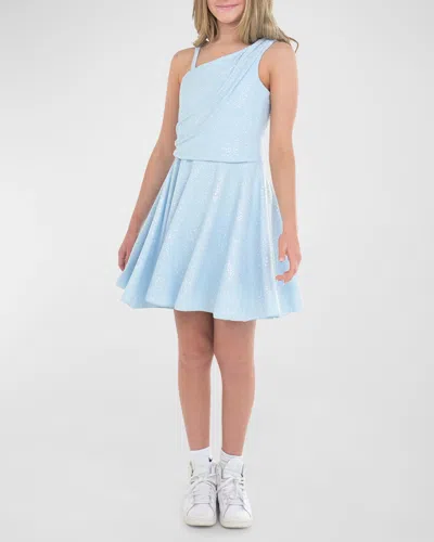 Zoe Kids' Girl's Aneesa Iridescent Dress In Blue