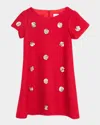 Zoe Girl's Emily Sequined Tweed Mini Shift Dress In Red