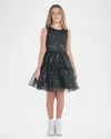 ZOE GIRL'S GABRIELLA SEQUIN TIERED DRESS