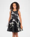 ZOE GIRL'S LILY FLORAL EMBROIDERED PEPLUM DRESS