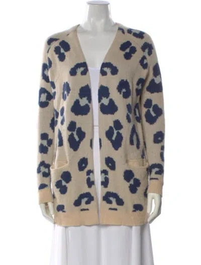 Pre-owned Zoe Karssen Cashmere Animal Print Sweater In Neutral