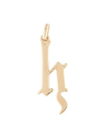 Pre-owned Zoe Lev 14k Lowercase 'h' Gothic Initial Pendant In Multi