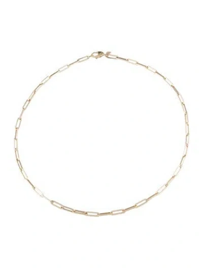 Pre-owned Zoe Lev 14k Paper Clip Chain Necklace, .5" In Multicolor