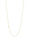 Zoe Lev 14k Yellow Gold Asymmetrical Initial Pendant Necklace, 18l In B/gold