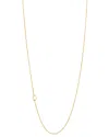 Zoe Lev 14k Yellow Gold Asymmetrical Initial Pendant Necklace, 18l In D/gold