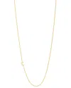 Zoe Lev 14k Yellow Gold Asymmetrical Initial Pendant Necklace, 18l In E/gold