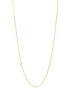 Zoe Lev 14k Yellow Gold Asymmetrical Initial Pendant Necklace, 18l In K/gold
