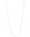 Zoe Lev 14k Yellow Gold Asymmetrical Initial Pendant Necklace, 18l In L/gold
