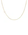 Zoe Lev 14k Yellow Gold Asymmetrical Initial Pendant Necklace, 18l In N/gold