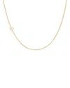 Zoe Lev 14k Yellow Gold Asymmetrical Initial Pendant Necklace, 18l In P/gold