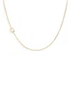 Zoe Lev 14k Yellow Gold Asymmetrical Initial Pendant Necklace, 18l In Q/gold