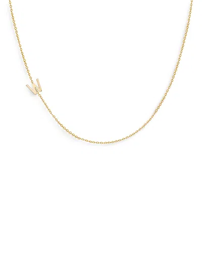 Zoe Lev 14k Yellow Gold Asymmetrical Initial Pendant Necklace, 18l In W/gold