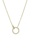 Zoe Lev 14k Yellow Gold Diamond & Polished Link Rings Pendant Necklace, 16-18 In Gold