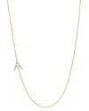 Zoe Lev 14k Yellow Gold Diamond Asymmetric Initial Necklace, 18 In A/gold