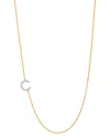 Zoe Lev 14k Yellow Gold Diamond Asymmetric Initial Necklace, 18 In C/gold