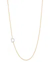 Zoe Lev 14k Yellow Gold Diamond Asymmetric Initial Necklace, 18 In D/gold